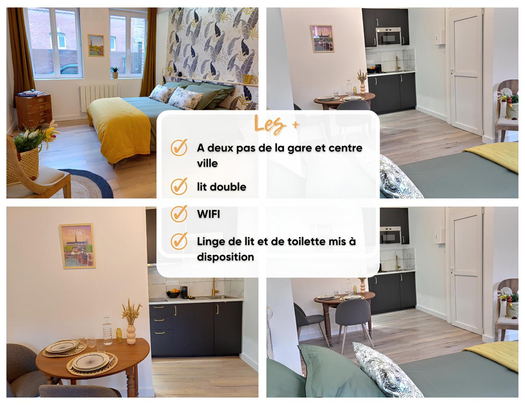 Appartement Pause Amienoise - Proche Centre - Wifi Fibre