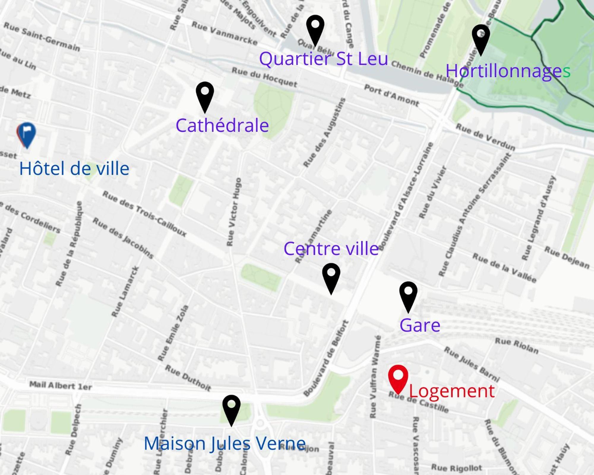 Appartement Pause Amienoise - Proche Centre - Wifi Fibre Amiens